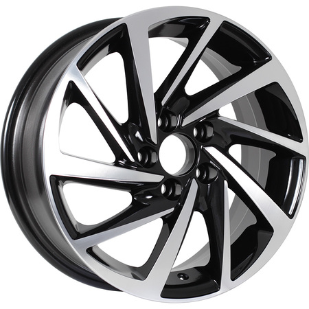 KDW KD1530 6x15 4*100 Et:46 Dia:54,1 Black_Front_Polished KDW KD1530 6x15 4*100 Et:46 Dia:54,1 Black_Front_Polished