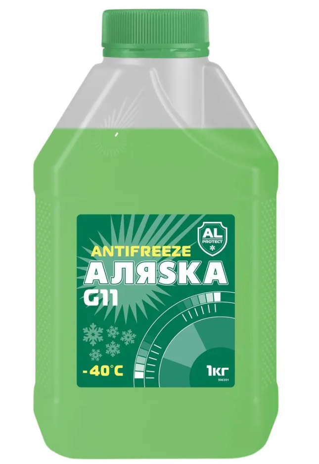 Антифриз Аляска G11 зеленый 1кг канистра