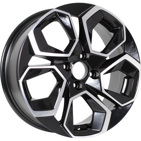 KDW KD1620 6,5x16 5*114,3 Et:45 Dia:67,1 Black_Front_Polished KDW KD1620 6,5x16 5*114,3 Et:45 Dia:67,1 Black_Front_Polished