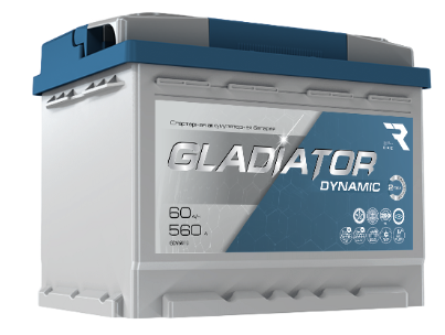 АКБ 6СТ - 60 Ач Gladiator Dynamic L АКБ 6СТ - 60 Ач Gladiator Dynamic L