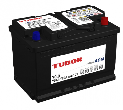 АКБ 6СТ - 70 Ач TUBOR AGM VRLA Euro